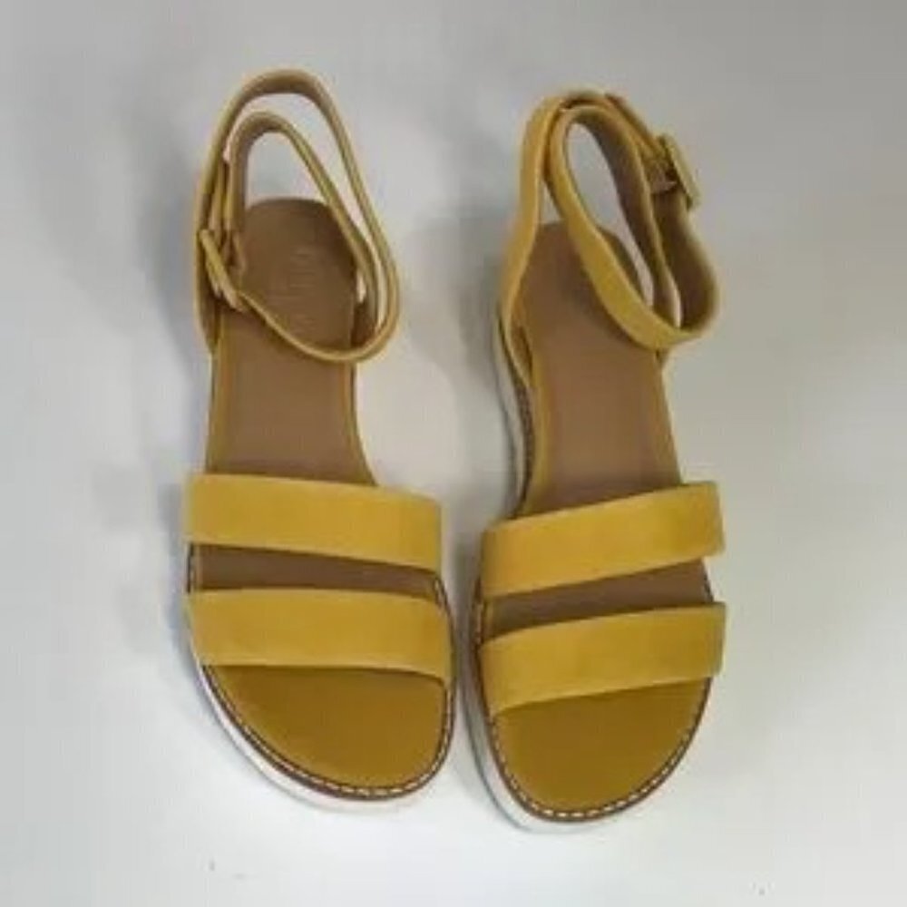 Franco Sarto Connolly Suede Ankle Strap Wedges - Picture 3 of 8